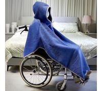 Couvertures for fauteuil roulant, couverture d'hiver épaisse et chaude for fauteuil roulant, cape coupe-vent for fauteuil roulant, poncho avec capuche, couverture thermique de voyage doublée en polair