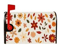 Couvertures magnétiques de boîte aux lettres à fleurs, vintage rustique, feuilles et pétales d'automne pour décoration de jardin, terrasse, 53,3 x 64,9 cm