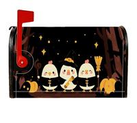 Couvertures magnétiques de boîte aux lettres avec motif de poulets pour Halloween, citrouilles fantaisie, chapeau de sorcière, pour décoration de cour avant, 45,7 x 53,3 cm