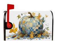 Couvertures magnétiques de boîte aux lettres citrouille, feuilles rustiques, cannelle, orange, pour décoration extérieure de cour, 53,3 x 64,9 cm