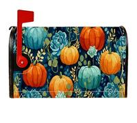 Couvertures magnétiques de boîte aux lettres citrouille, feuilles succulentes d'automne rustiques, pour décoration de maison et de jardin, 53,3 x 64,9 cm