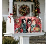 Couvertures magnétiques de boîte aux lettres en forme de chats, cadeaux festifs fantaisie, pour boîte aux lettres de Noël, décoration de jardin, cour, 53,3 x 64,9 cm