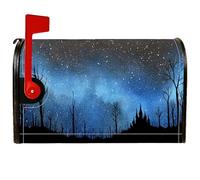 Couvertures magnétiques de boîte aux lettres étoilées, château d'arbres gothiques mystiques, château d'Halloween, pour décoration de cour avant, 45,7 x 53,3 cm