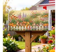 Couvertures magnétiques de boîte aux lettres motif cerf, citrouilles rustiques, fleurs d'automne pour décoration extérieure, 45,7 x 53,3 cm