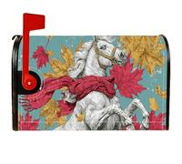 Couvertures magnétiques de boîte aux lettres motif cheval, écharpe rustique rustique pour boîte aux lettres décorative pour jardin, cour, 53,3 x 64,5 cm