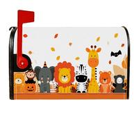 Couvertures magnétiques de boîte aux lettres motif lion, girafe, singe, Halloween, orange, pour décoration de jardin, cour, 53,3 x 64,9 cm