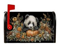 Couvertures magnétiques de boîte aux lettres panda, couverture de boîte aux lettres fantaisie inspirée de la nature, citrouille, orange automne, pour décoration extérieure de cour, 53,3 x 64,9 cm