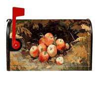 Couvertures magnétiques de boîte aux lettres pour décorations extérieures - Feuilles rustiques d'automne - Fougères - Orange - 45,7 x 53,3 cm