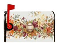 Couvertures magnétiques de boîte aux lettres thème floral d'automne 53,3 x | Feuilles d'érable, couvercle de boîte aux lettres, fleurs sauvages, style aquarelle, thème sportif, feuillage d'automne