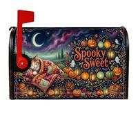 Couvertures magnétiques pour boîte aux lettres en forme de chat, citrouilles rustiques, fantômes, Halloween, pour décoration extérieure de cour, 45,7 x 53,3 cm