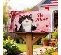 Couvertures magnétiques pour boîte aux lettres motif chat, Saint-Valentin, cœurs fantaisie, arbre de Saint-Valentin, pêche, pour décoration de jardin, cour, 53,3 x 64,9 cm
