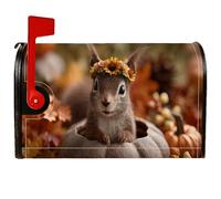 Couvertures magnétiques pour boîte aux lettres motif lapin, tournesol et citrouille, marron, pour décoration de jardin, terrasse, 53,3 x 64,9 cm