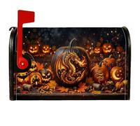 Couvertures magnétiques pour boîte aux lettres thème Halloween citrouilles sculptées dragon 53,3 x 63,5 cm