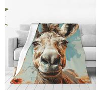 Couvertures Motif Artistique D'Âne Amusant Couverture Multi-Usages Chaude Plaid pour Adultes Voyages Toutes Les Saisons 125x150cm