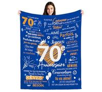 Couvertures pour 70 Ans Plaids pour Hommes Cadeaux d'anniversaire pour les Hommes de 70 Ans Papa Grand-père Oncle Frère Petit ami Mari Collègues Cousin Amis Idées de Cadeaux d'anniversaire(70-lui)