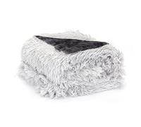 Couvertures pour Chiens, Peluche Douces Tapis Chat, Lapins et Autres Animaux de Compagnie Double Face Lavable Gris 120 * 100cm