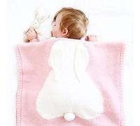 Couvertures pour enfants personnalisées en forme de lapin mignon pour nouveau-né, couverture de lit, serviette de bain, tapis de jeu
