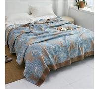 Couvertures Rafraîchissantes Couvre-lit Couette Couverture en Mousseline Gaze De Coton Plaid Doux Chaud pour Lit Canapé Avion Voyage Literie Couverture Froide, K, 200x230cm(78x90inch)