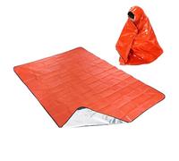 Couvertures thermiques de survie - Plieurs d'ongles - Outils de coupe - Couverture de secours réfléchissante - 120 x 200 cm - Bâche réfléchissante portable pour voyage en voiture - Bâche