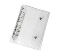 Couvertures transparentes pour classeurs A6, couverture transparente en PVC avec fermeture pour cahier à anneaux, dossier de feuilles mobiles pour photos documents de dépenses cartes scolaires de