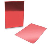 Couvertures transparentes pour Reliure A4 200 microns Pack de 100 Rouge transparent