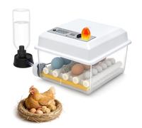 Couveuse entièrement automatique pour 16 œufs, incubateur avec 5 modes d'incubation automatiques, contrôle de la température, retournement automatique des œufs toutes les 90 minutes, remplissage