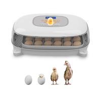 Couveuse Oeuf Automatique 24 Oeufs, Incubateur Oeuf Automatique avec Retournement Automatique des Oeufs et Humidification Automatique, Mire Oeuf Integré, Châssis Amovible, pour Oeufs de Poule, Canard