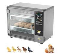 Couveuse Oeuf Automatique, Incubateur Automatique 24 Oeufs, Retournement Automatique des Oeufs et Humidification par Atomisation Ultrasonique, Contrôle de la Température,Tout type volailles (24 Oeufs)