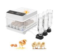 Couveuse Oeuf Automatique, Incubateur Oeuf Automatique 10-36 Oeufs avec Retournement Automatique des Oeufs et Ajout D'eau, Double Alimentation, Contrôle de la Température, Mire Oeuf Integré (15 Oeufs)