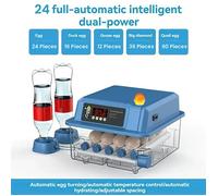 Couveuse oeuf automatique, Incubateur Retournement de 24 œufs pour poules, canards, oies et oiseaux, grand incubateur d'œufs