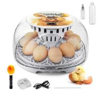 Couveuse Oeuf Automatique pour Poules 12 Oeuf Avec Retournement, Affichage De Température, Fenêtre 360°, Lampe À Mirer - Pour Oeuf De Poules, Canards, Cailles Et Volaille Incubateur à œufs