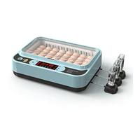 Couveuse Oeuf, Plateau à Œufs Réglable, Retournement Automatique des Œufs et Bougeoir D'œufs Intégré for Œufs de Poulet, de Canard, de Caille et D'oie(30 eggs)