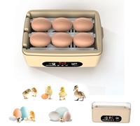 Couveuse Œufs Automatique,Incubateur oeuf Automatique pour Tous L'éclosion Des Volailles,4-6 œufs,Contrôle Automatique de la Température de Basculement,Contrôle D'écran LED (A)