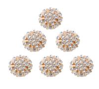 Couvoirs de bouton - boutons de chemisier en strass, accessoires sur les accessoires de chemise | Clips de buton décoratifs élégants, ensemble élégant de 6 pièces pour hommes chemises femmes Blousses