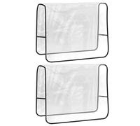 Couvoirs de chaise salon - Couvoirs arrière de chaise | Couvertures de sièges de salon en plastique Protecteur | Couverture de chaises de coiffeur 2x carrés | Sièges renforcés Protector Coussin de fau