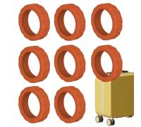 Couvoirs de roue à bagages - 8 Protecteurs à rouleaux de valise | Protégeurs de roues de valise, couvercles de rouleaux de voyage silencieux en silicone pour bagages à main, outil de valise de réd