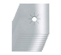 Couvoirs supérieurs de poêle pour poêle électrique, 10pcs Protégeurs de poêle à gaz Épaisseur de 0,2 mm Braveur de poêle réutilisable (Argent)