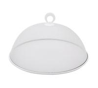 Couvre-assiette ronde en maille métallique réutilisable pour nourriture et légumes - Pour tentes de pique-nique, nourriture et légumes - Blanc - 30 cm