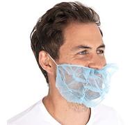 Couvre-barbe en PP non tissé, taille unique, bleu