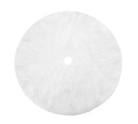 Couvre-Base Arbre de Noël 120 cm Blanc Doux | Couverture pour Arbre Rond Imitation Fourrure