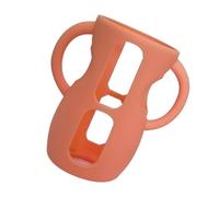 Couvre-biberon En Silicone Pour Biberons Nouveau-nés, 240ml Housse En Silicone Avec Poignée - Anti-chute Et Antichoc, Légère Et Portable, Housse Isolante En Verre Pour Une Alimentation Facile (Orange)