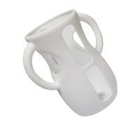 Couvre-biberon En Silicone Pour Biberons Nouveau-nés, 240ml Housse En Silicone Avec Poignée - Anti-chute Et Antichoc, Légère Et Portable, Housse Isolante En Verre Pour Une Alimentation Facile (Blanc)