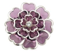 Couvre-bijoux à boutons, 1 paquet de couvre-boutons en strass, bijoux en forme de camélia pour chemisiers pour femmes, violet