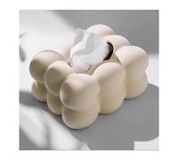 Couvre-boîte à mouchoirs Porte-mouchoirs à Bulles floquésCarré Boîte à mouchoirs(Beige)