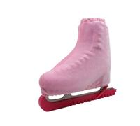 Couvre-bottes de patinage artistique velours flanelle élastique sale couvre-chaussures sur glace 1 paire for rouleau(Light Pink S)