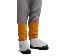 Couvre-bottes de soudage en cuir de vache épais résistant à la chaleur avec sangles antidérapantes pour travaux industriels de coupe et de forgeage, jaune et blanc (jaune et blanc)