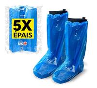 Couvre Bottes Jetables - Protège Chaussures de Pluie, 50 Pièces Grands Couvre Chaussures - Imperméable, Anti-boue, Idéales pour le Jardinage, l'Agriculture (5x Épais / 25 Paires)