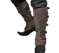 Couvre-bottes médiévales - Flanelle, guêtre de chevalier, couvre-bottes steampunk Renaissance | Accessoire de costume de cosplay, jambières réglables pour adultes et adolescents