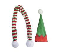 Couvre-bouteille de vin de Noël - Décoration de bouteille de vin de Noël - Décoration de table - Bonnet de Noël et écharpe de bouteille de vin, Ensemble cocu + écharpe, Voir description, Voir