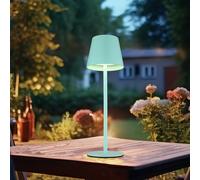 Lampe d'extérieur Lampe de table Batterie Touchdimmer Rehausse bouteille CCT, menthe, USB-C, LED 3W 200Lm blanc chaud-froid, DxH 11,5x36 cm
